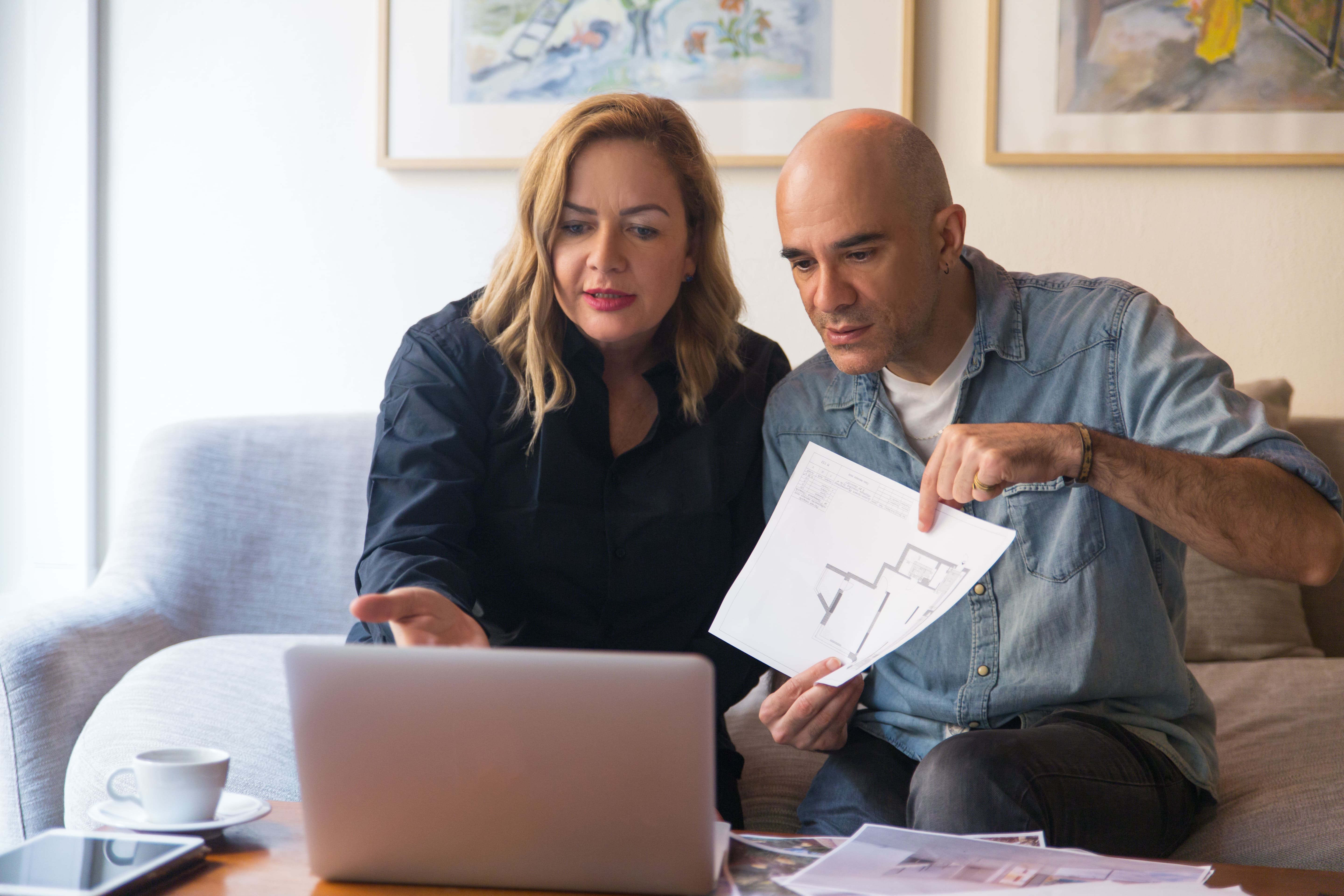 Family reviewing long-term financial planning